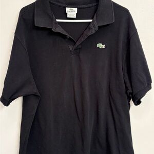 Lacoste Men's Polo Shirt black alligator logo size 8 xxl
